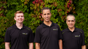 Group picture featuring all three physiotherapists from MacLean Sport Physiotherapy